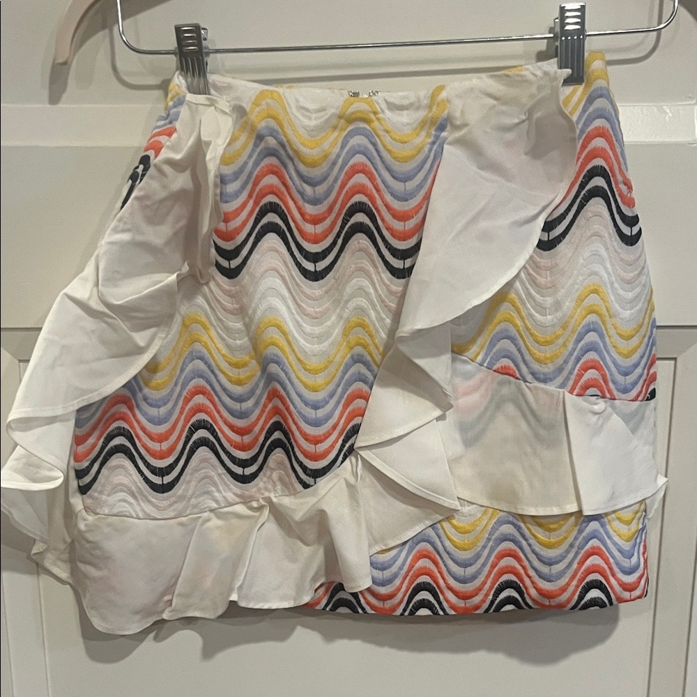 Tularosa Multicolor Wave Mini Skirt